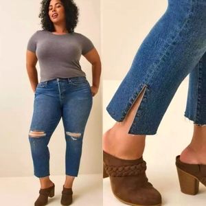 Torrid High Rise Straight Ankle Length Jeans